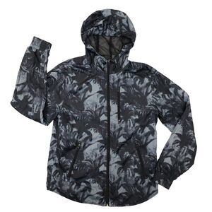 Slate & Stone Windbreaker Tropical PrJacket Men's size Medium Black Full‎ Zip